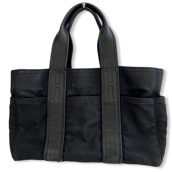Vintage Hermès Nylon and leather hand bag Acapulco, Black, 100% authentic - Picture 1 of 16